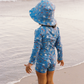 Nature Baby One Piece Bathing Trunks Blue Snorkel Print