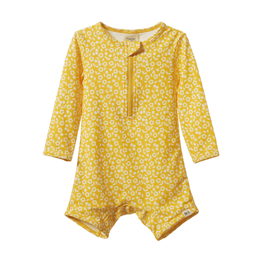 Nature Baby One Piece Bathing Trunks Kitchen Garden Freesia Print