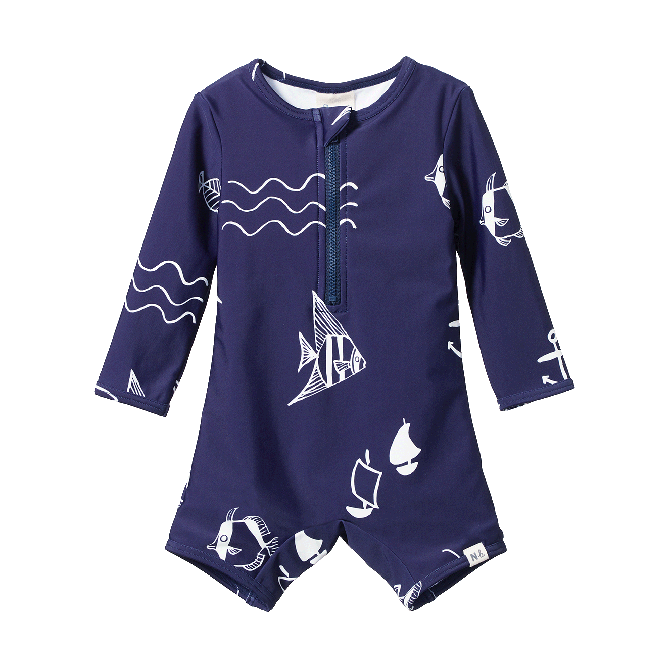 Nature Baby One Piece Bathing Trunks Atlantic Navy Print