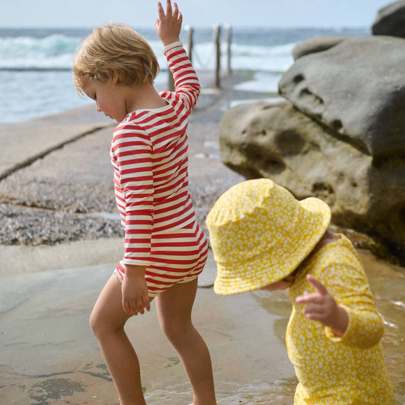 Nature Baby Splash Sunhat Kitchen Garden Freesia Print