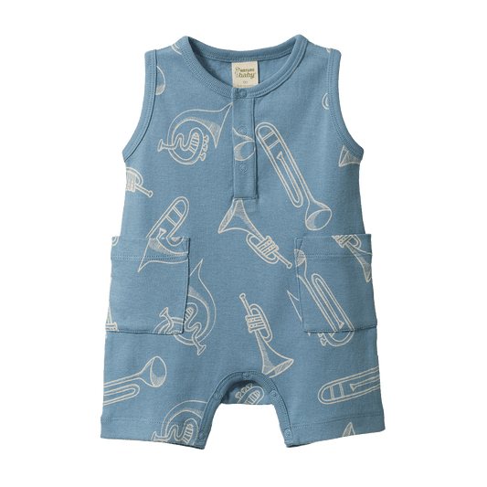 Nature Baby Camper Suit Jazz Print