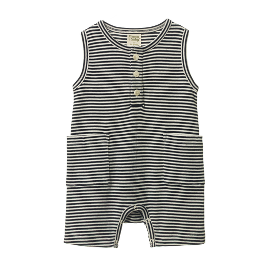 Nature Baby Camper Suit Navy Stripe