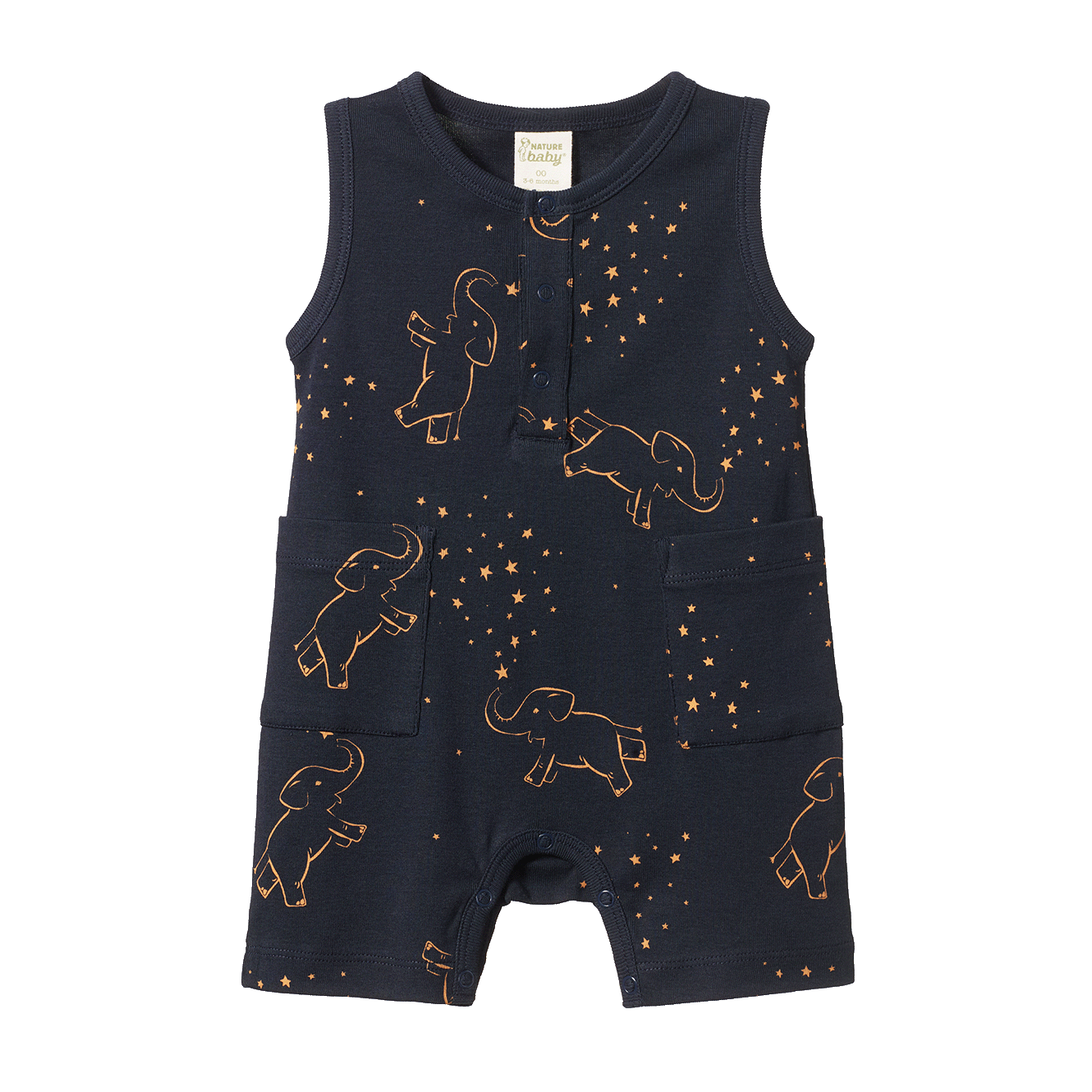 Nature Baby Camper Suit Fairground Navy Print