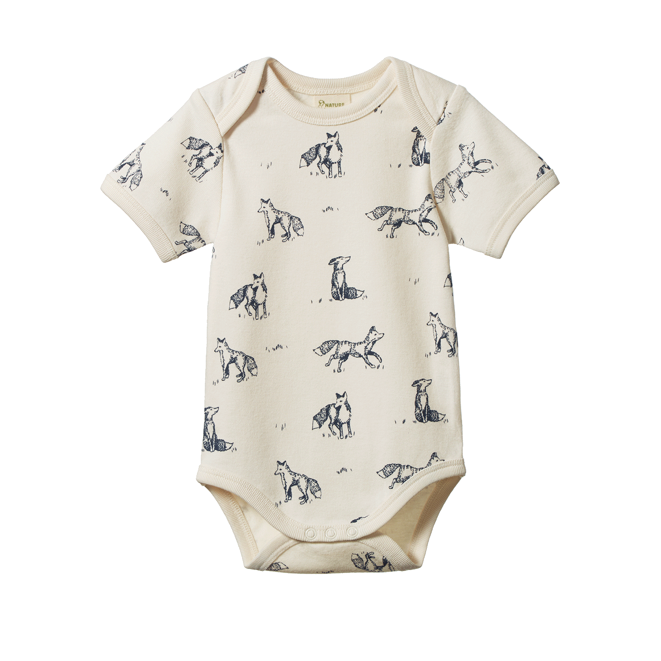 Nature Baby Short Sleeve Bodysuit Foxy Print