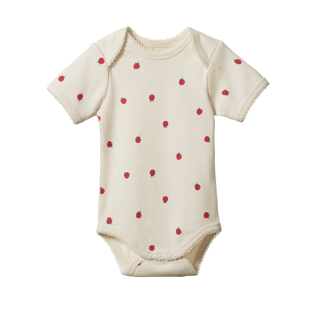 Nature Baby Short Sleeve Bodysuit Raspberry Print