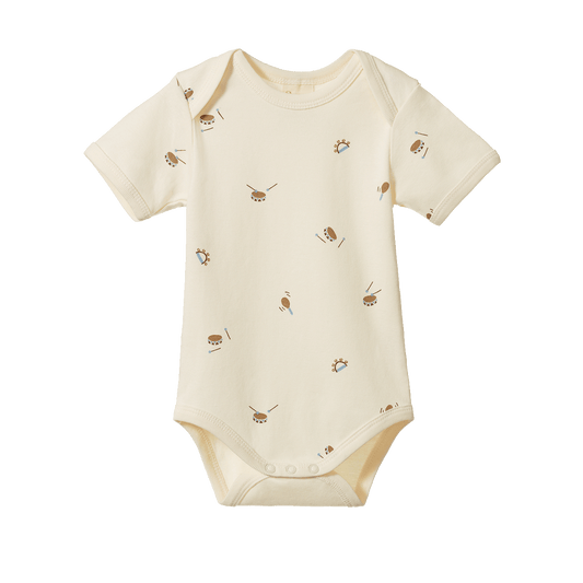 Nature Baby Short Sleeve Bodysuit Mini Music Print