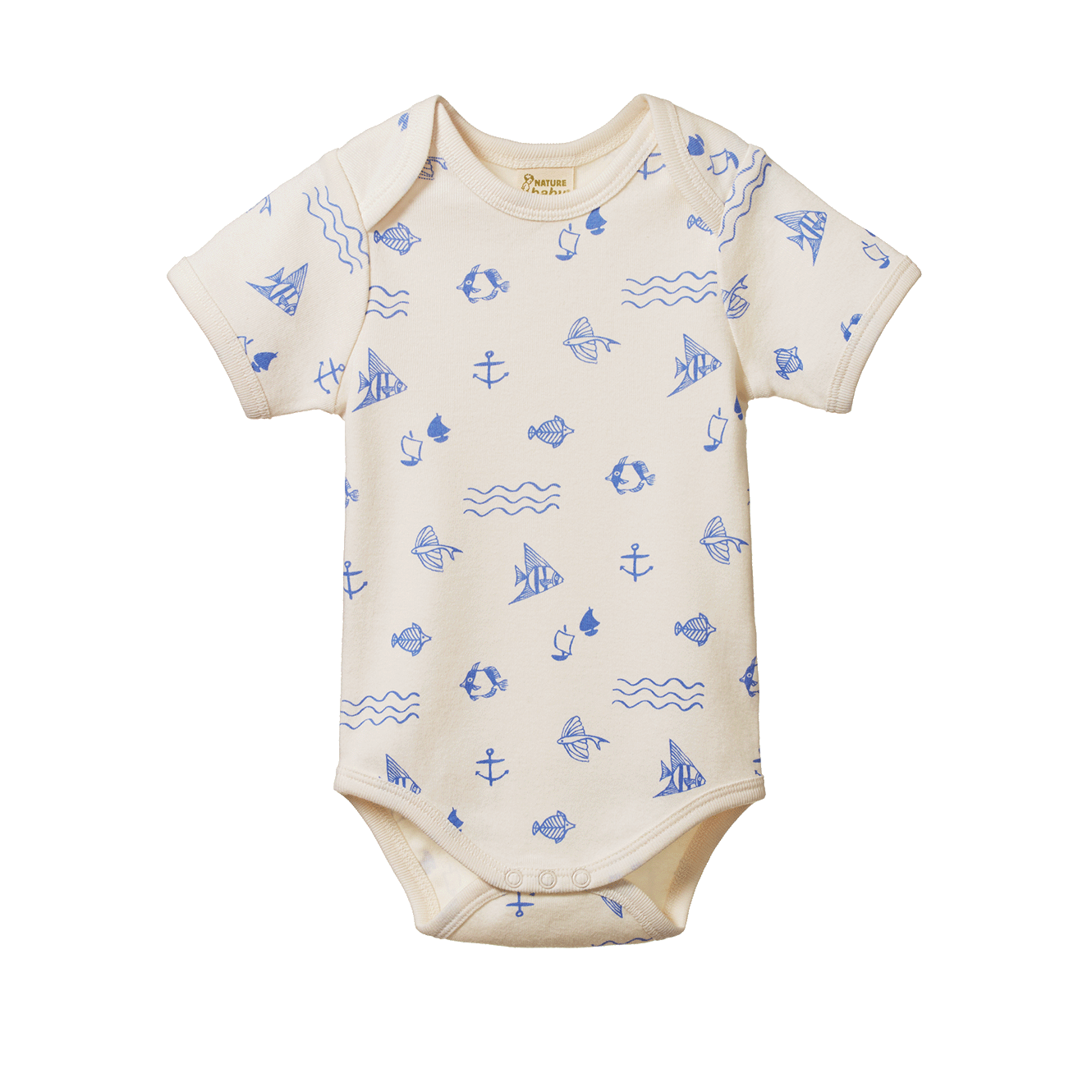 Nature Baby Short Sleeve Bodysuit Atlantic Print