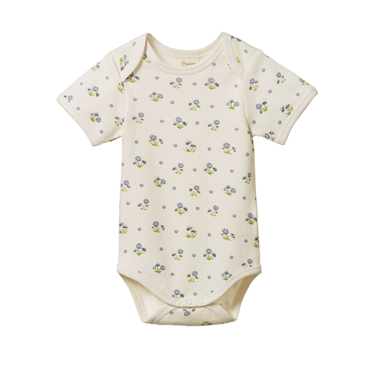 Nature Baby Short Sleeve Bodysuit Daisy Daze Print