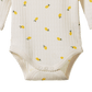 Nature Baby Long Sleeve Bodysuit Pointelle Lemon Print