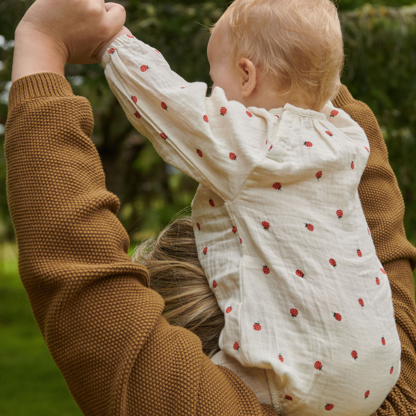 Nature Baby Meadow Bodysuit Raspberry Print