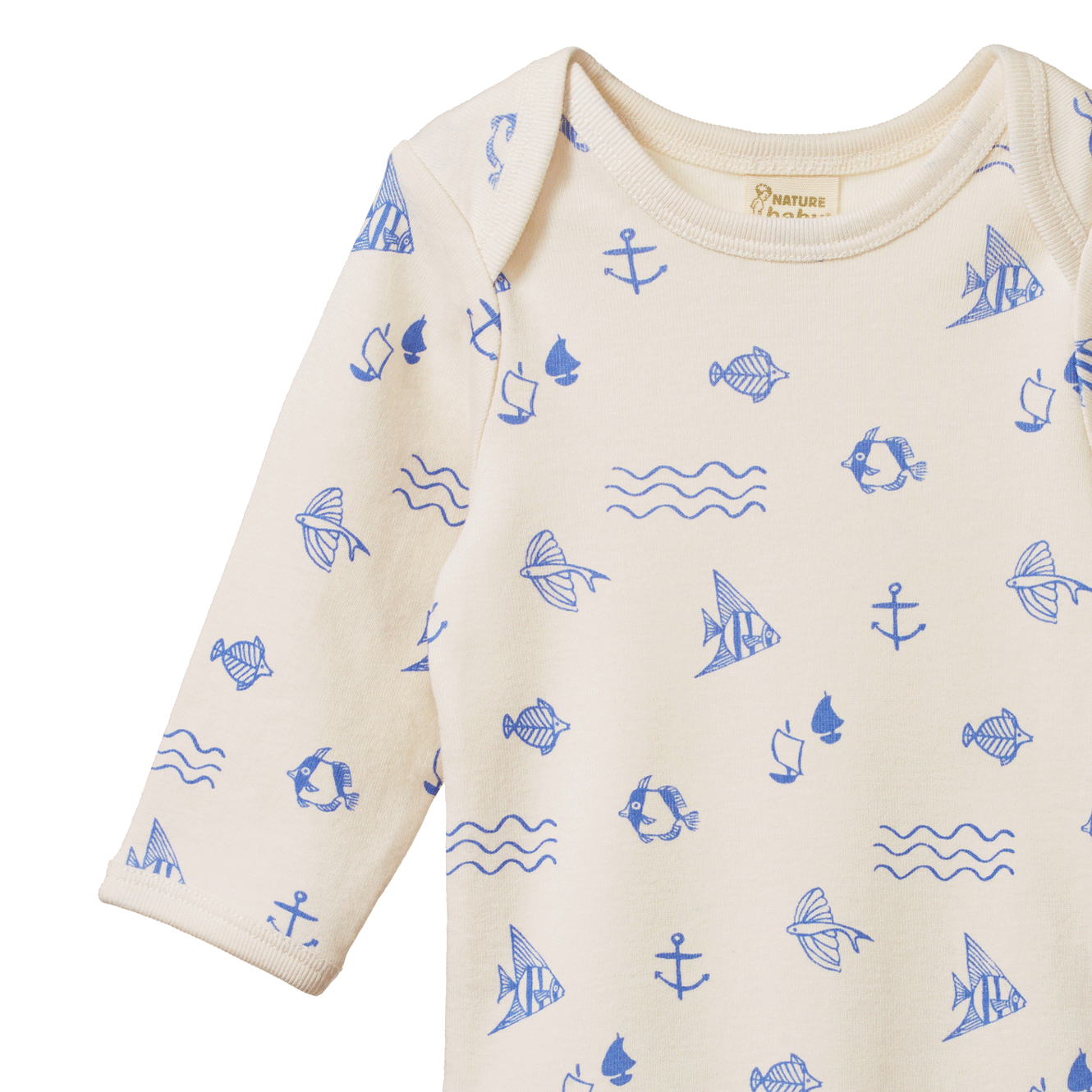 Nature Baby Long Sleeve Bodysuit Atlantic Print