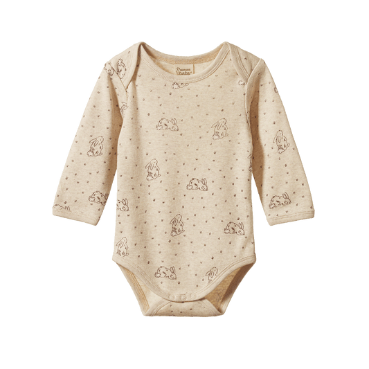 Nature Baby Long Sleeve Bodysuit Bramble Burrow Print