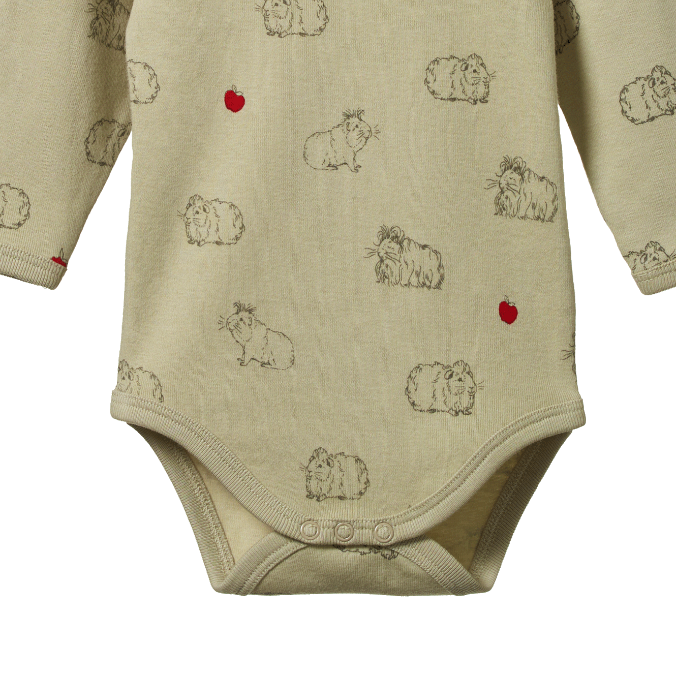 Nature Baby Long Sleeve Bodysuit Guinea Pig Gala Print