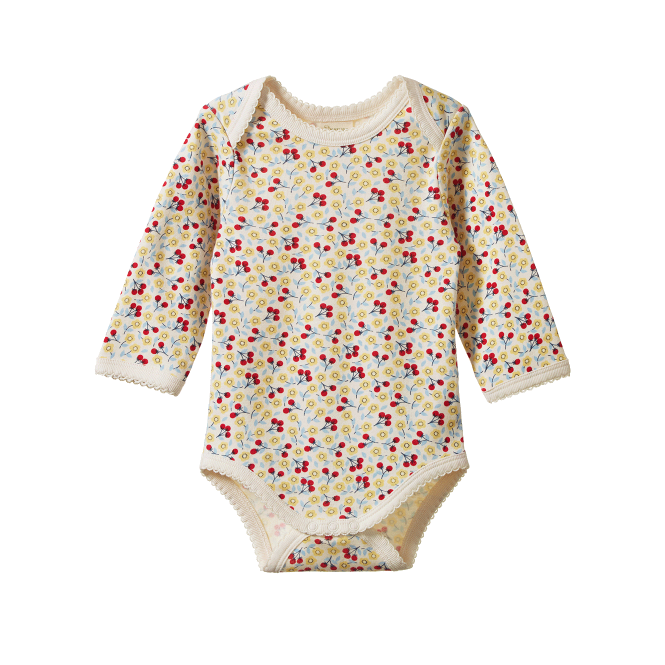 Nature Baby Long Sleeve Bodysuit Kitchen Garden Print