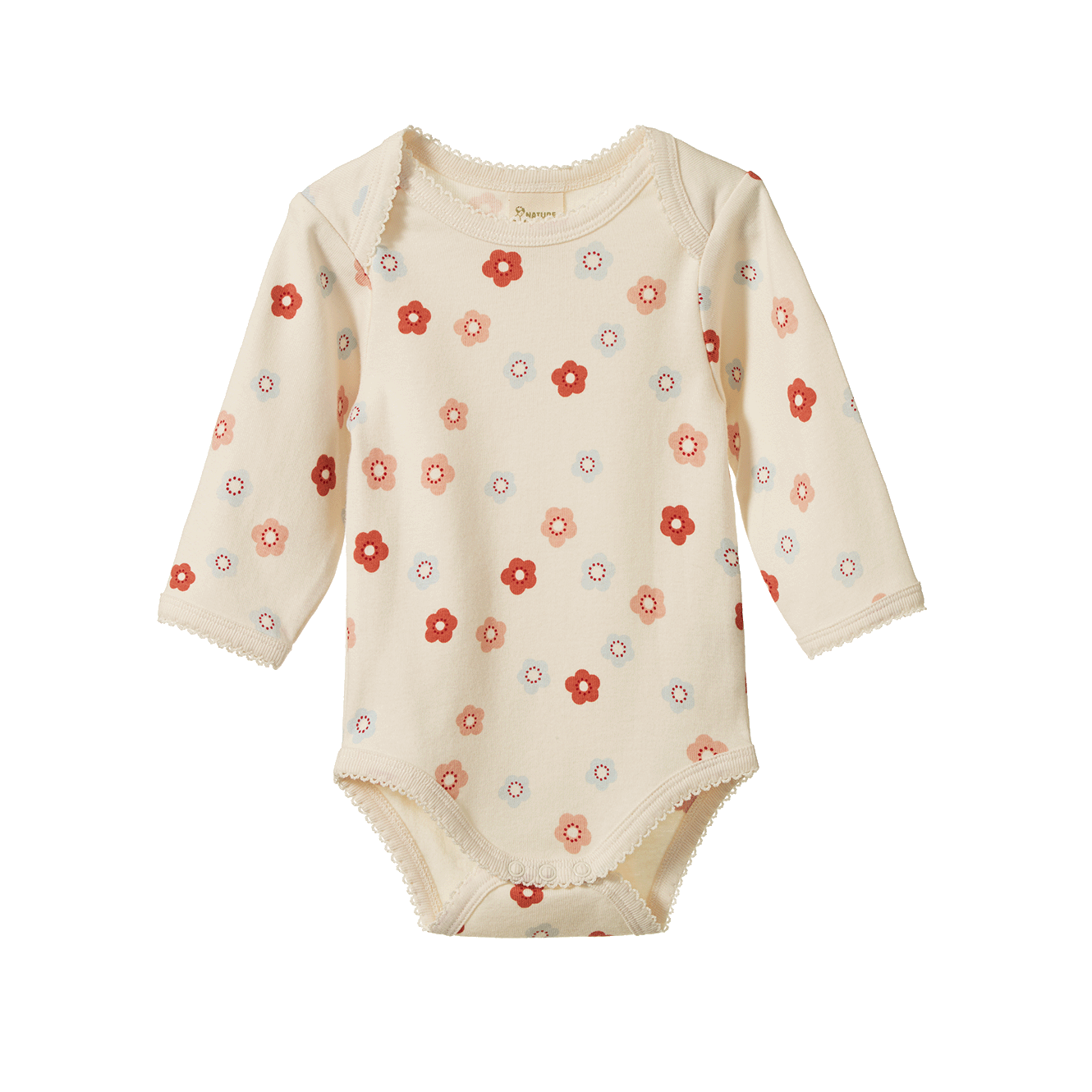Nature Baby Long Sleeve Bodysuit Petite Flora Stamp Print