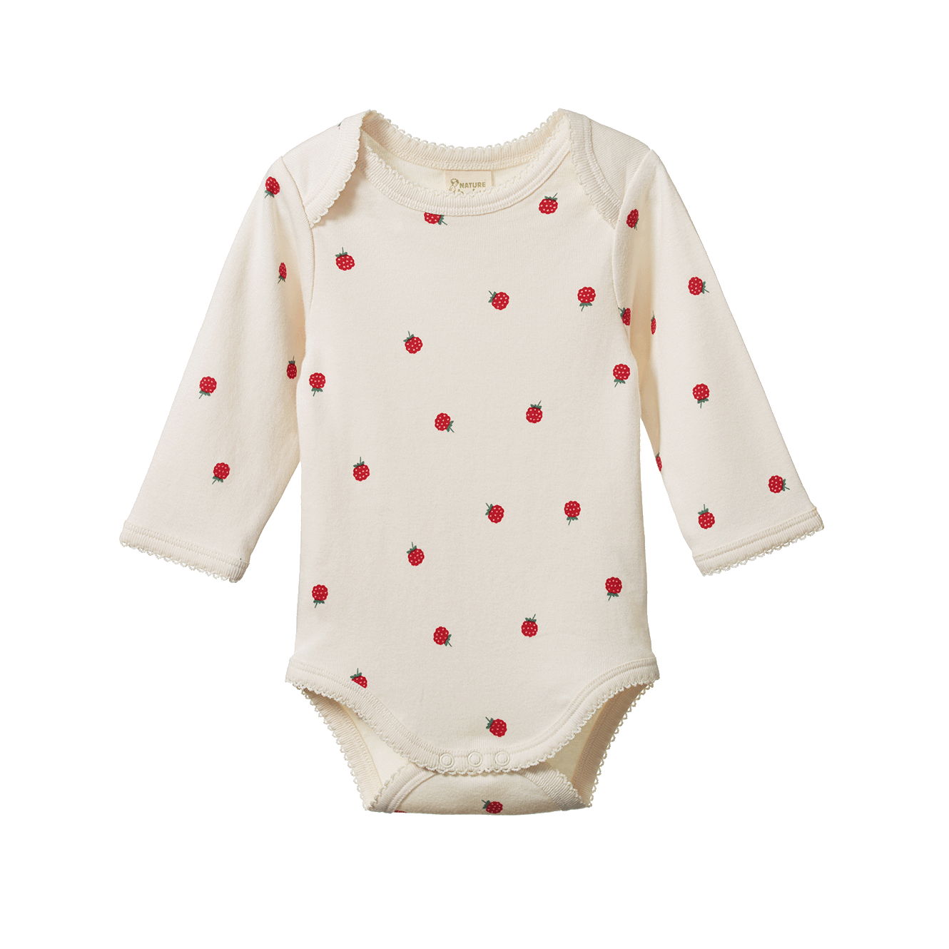 Nature Baby Long Sleeve Bodysuit Raspberry Print