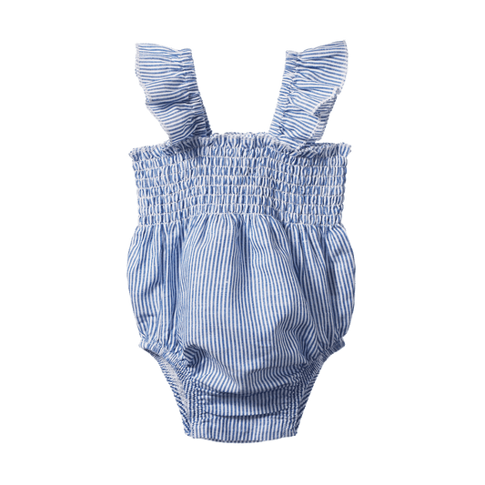 Nature Baby Gala Suit Linen Blue Stripe