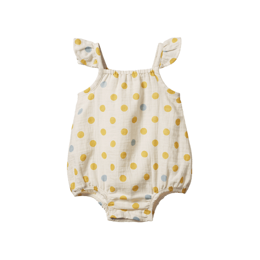 Nature Baby Petal Suit Summer Polka Dot Print