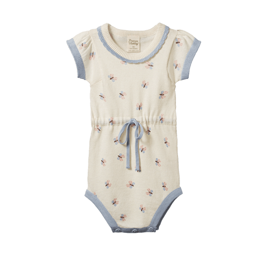 Nature Baby Lottie Suit Butterfly Garden Print