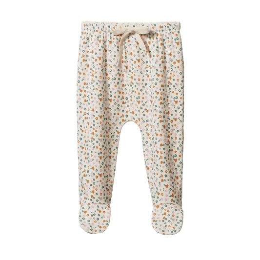 Nature Baby Footed Rompers Pollyanna Print