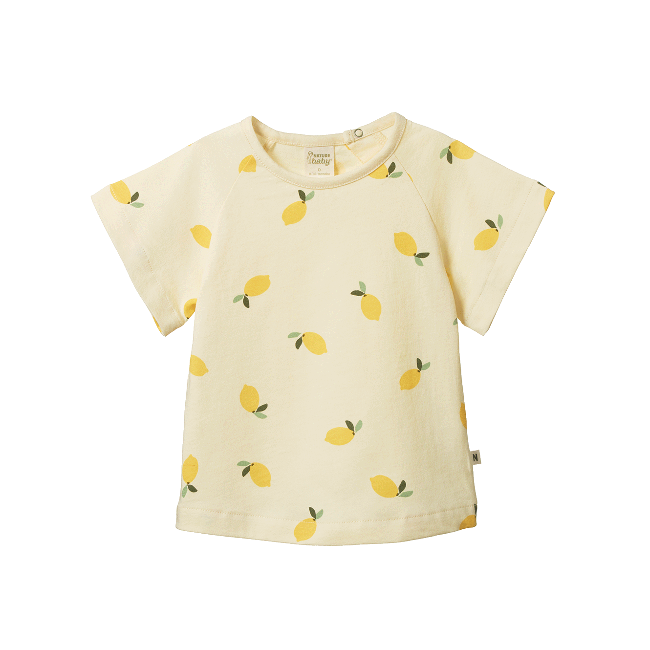 Nature Baby Juniper Tee Lemon Cream Print