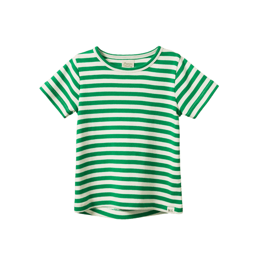 Nature Baby River Tee Kelly Green Sea Stripe