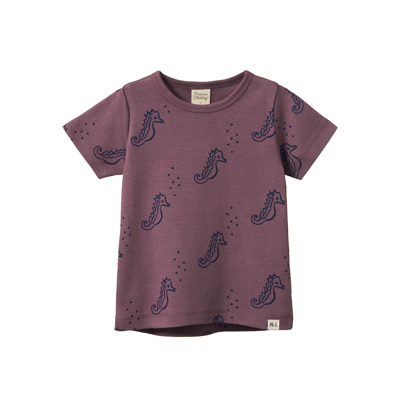 Nature Baby Short Sleeve River Tee Neptune Print