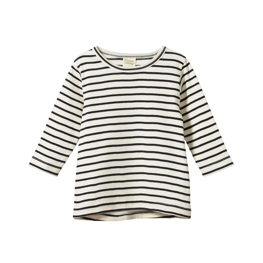 Nature Baby Long Sleeve River Tee Navy Sailor Stripe