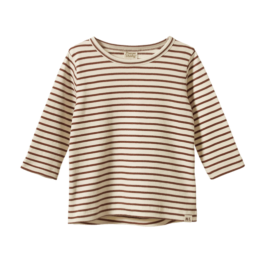 Nature Baby Long Sleeve River Tee Pinecone Sailor Stripe