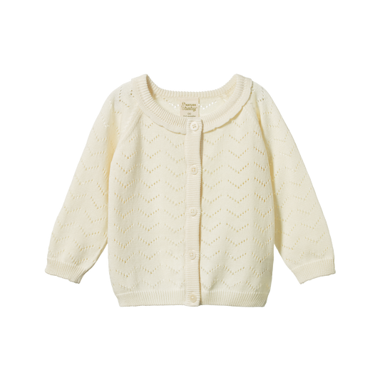 Nature Baby Piper Cardigan Pointelle Natural