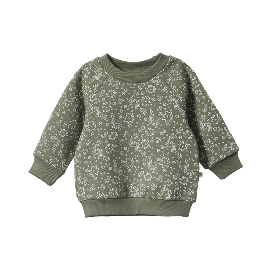 Nature Baby Emerson Sweater Bloomsbury Nettle Print