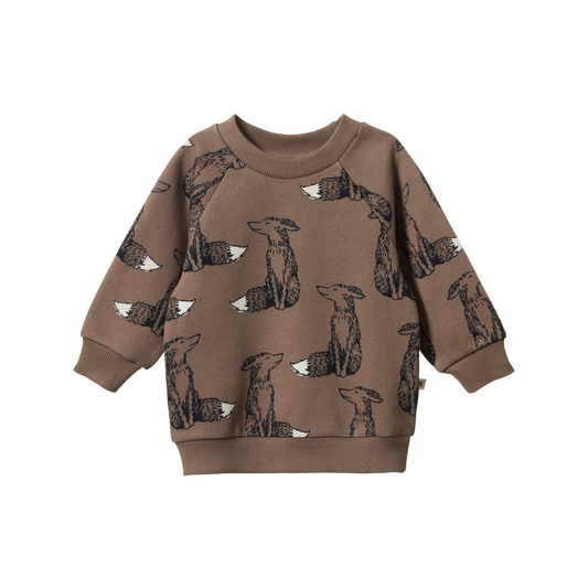 Nature Baby Emerson Sweater Foxy Cub Print