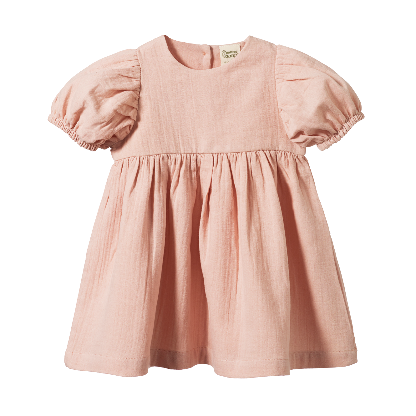 Nature Baby Albertine Dress Rose Dust Crinkle