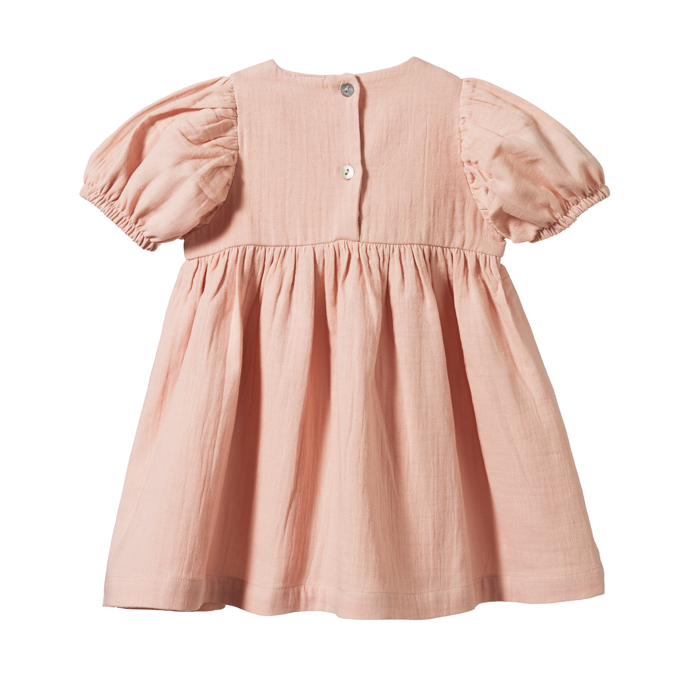 Nature Baby Albertine Dress Rose Dust Crinkle