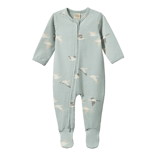 Nature Baby Dreamlands Suit Flying Geese Print