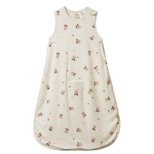 Nature Baby Organic Cotton Sleeping Bag Posey Blossom Rose Print
