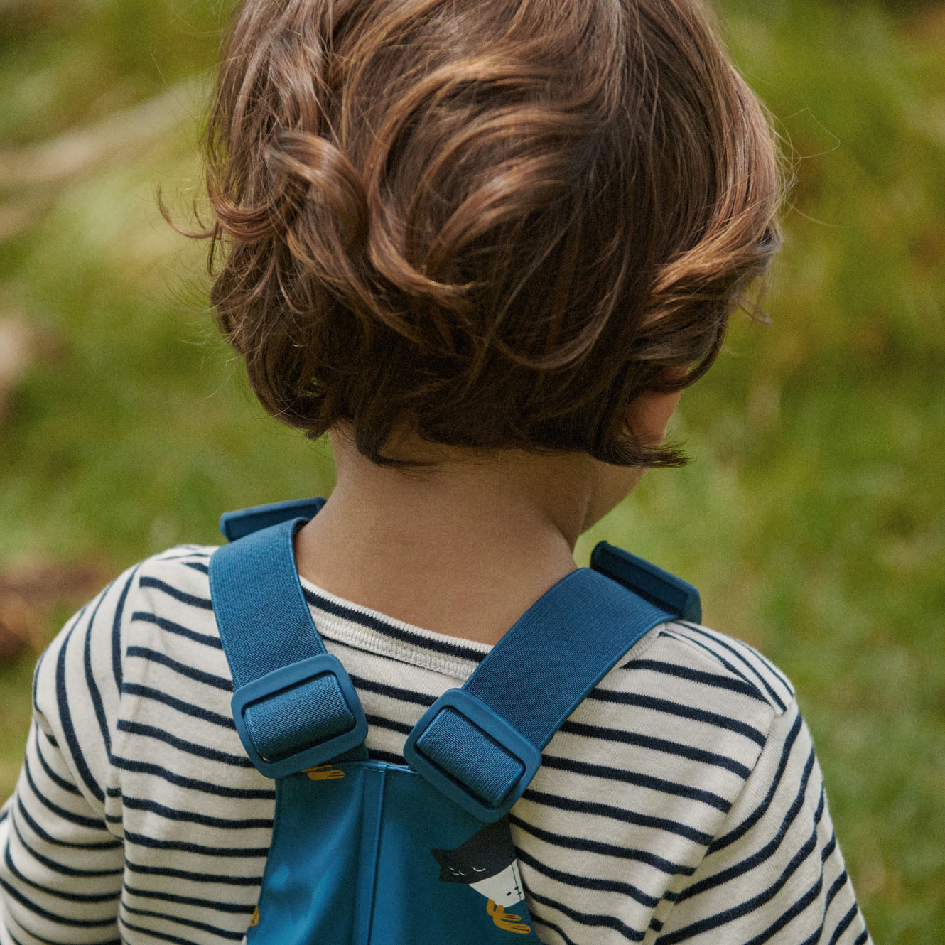 Nature Baby Splash Overalls Puffin Teal Print