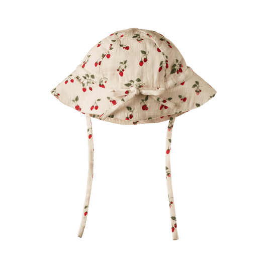 Nature Baby Muslin Sunhat Strawberry Blush Print