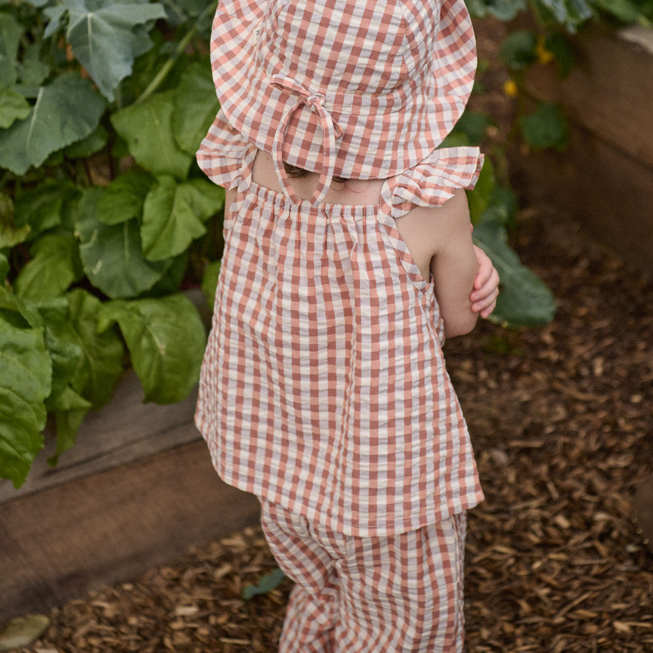 Nature Baby Petal Top Dandelion Gingham