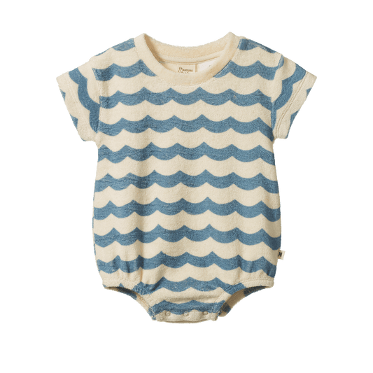 Nature Baby Juno Romper Terry Waves Print