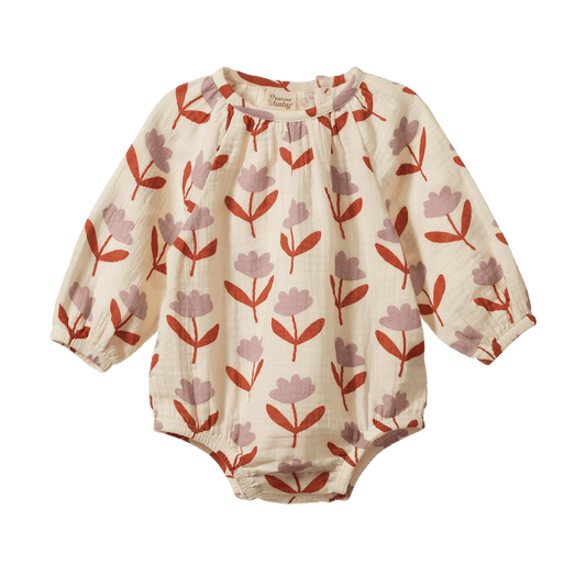 Nature Baby Meadow Bodysuit Muslin Fleurette Print