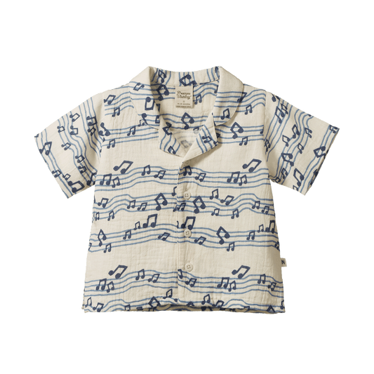 Nature Baby Guthrie Shirt Muslin Rhythm Print