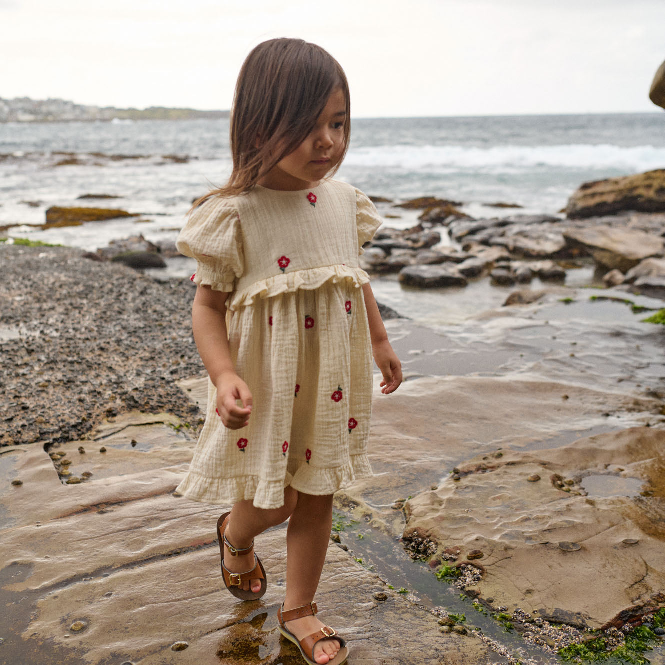 Nature Baby Valentina Dress Red Flora