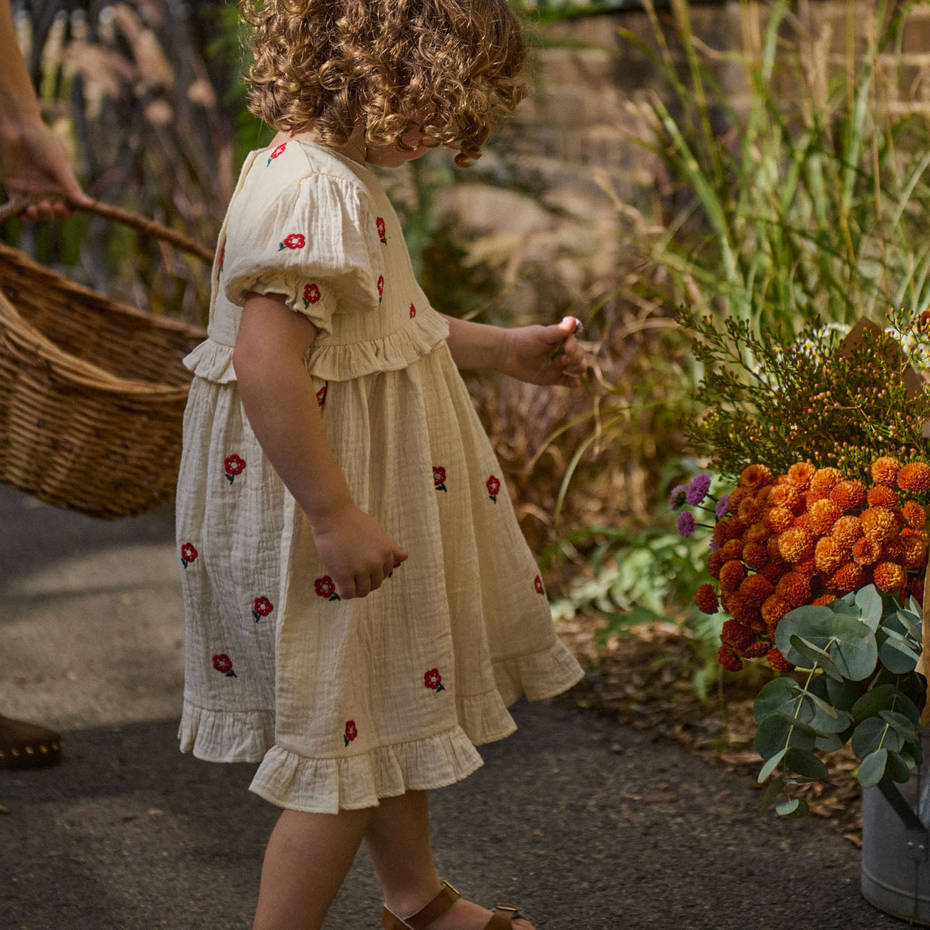 Nature Baby Valentina Dress Red Flora