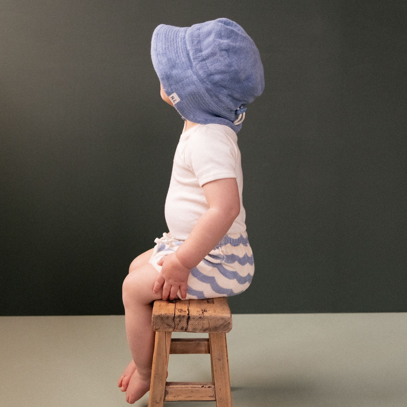 Nature Baby Terry Short Waves Print
