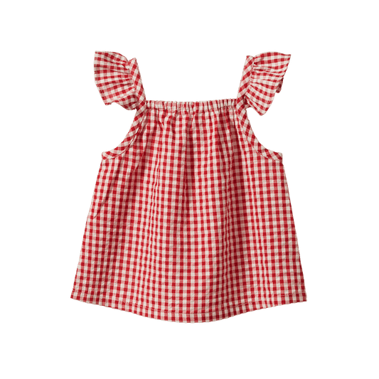 Nature Baby Petal Set Red Gingham Check