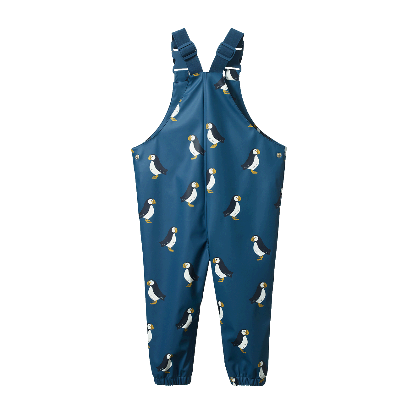 Nature Baby Splash Overalls Puffin Teal Print