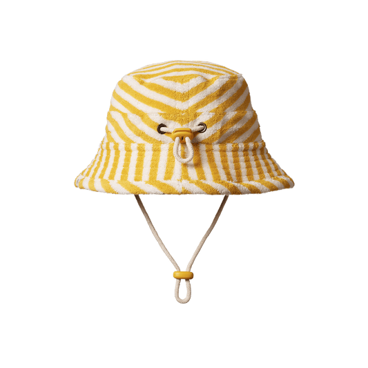 Nature Baby Bucket Sunhat Terry Golden Sea Stripe