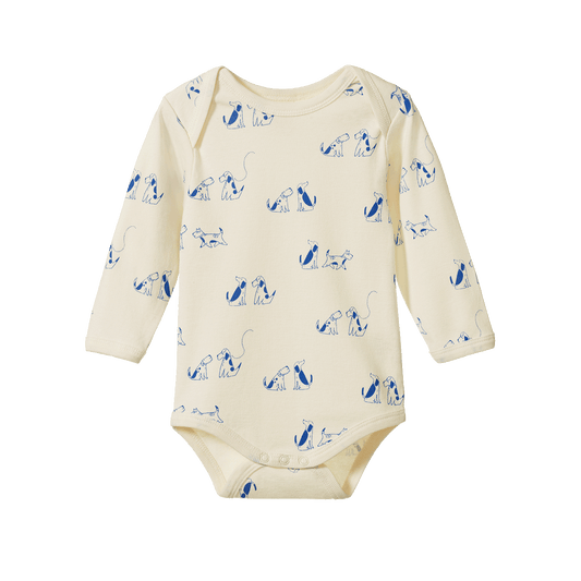 Nature Baby Long Sleeve Bodysuit Dog Walk Print