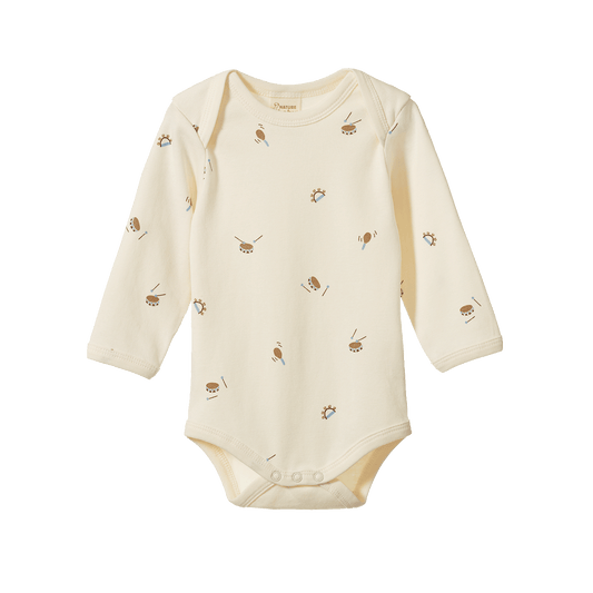 Nature Baby Long Sleeve Bodysuit Mini Music Print
